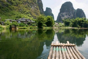 Bamboo river rafting near Yangshuo